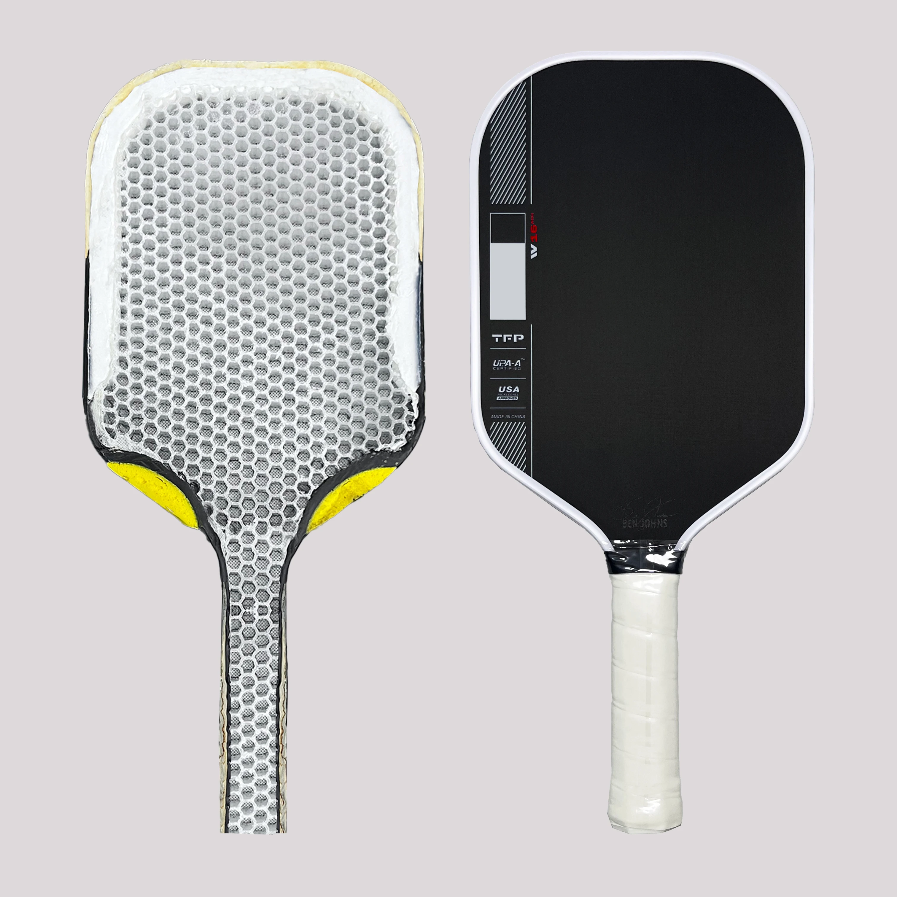 أفضل مجاديف كرة البيسبول للتحكم بسمك 16 مم من Ben Johns GEN4 Core Toray T700 مضرب كرة البيسبول من ألياف الكربون