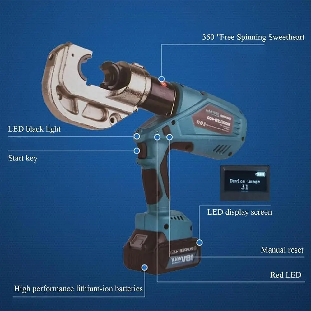 Hydraulic Crimping Pliers,Wire Terminal Lug Tool Hydraulic Pliers,Electric Hydraulic Crimping Tool Die Set For Copper And