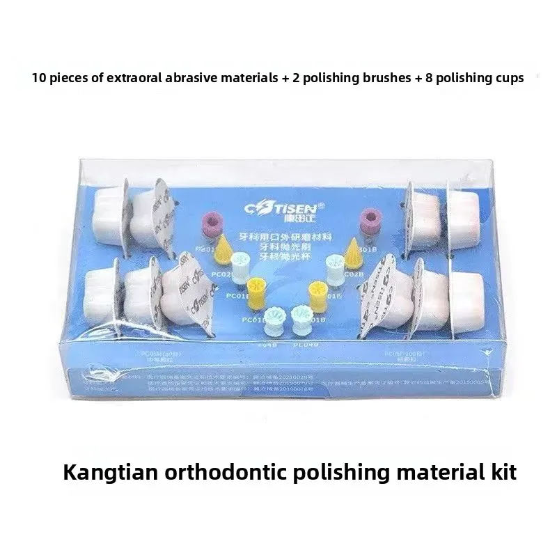 Dental Polishing Kit with Extraoral Grinding Material Polishing Brush Polishing Use for Crown Denture Prosthesis Finishing