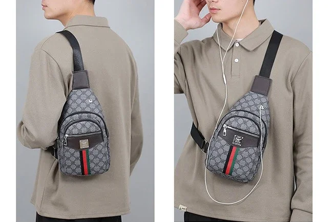 Universelle Multifunktionale Umhängetasche für Herren/Damen, Schulter-Crossover-Brusttasche, lässige Handtasche mit Kopfhörerfach – Detail 3