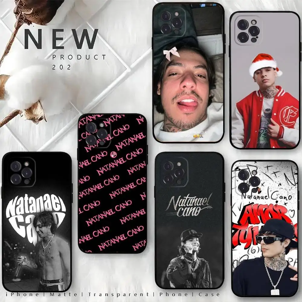 

N-Natanael Cano Phone Case For iPhone 16,15,14,13,12 Mini 11 Pro XR,X,XS,MAX 7,8 Plus Silicone Cover Soft Black