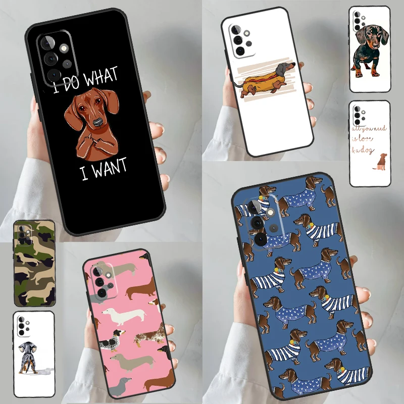 Dachshund Teckel Dackel Dog Phone Case For Samsung Galaxy A15 A25 A35 A55 A53 A33 A13 A52 A32 A12 A51 A71 A14 A34 A54