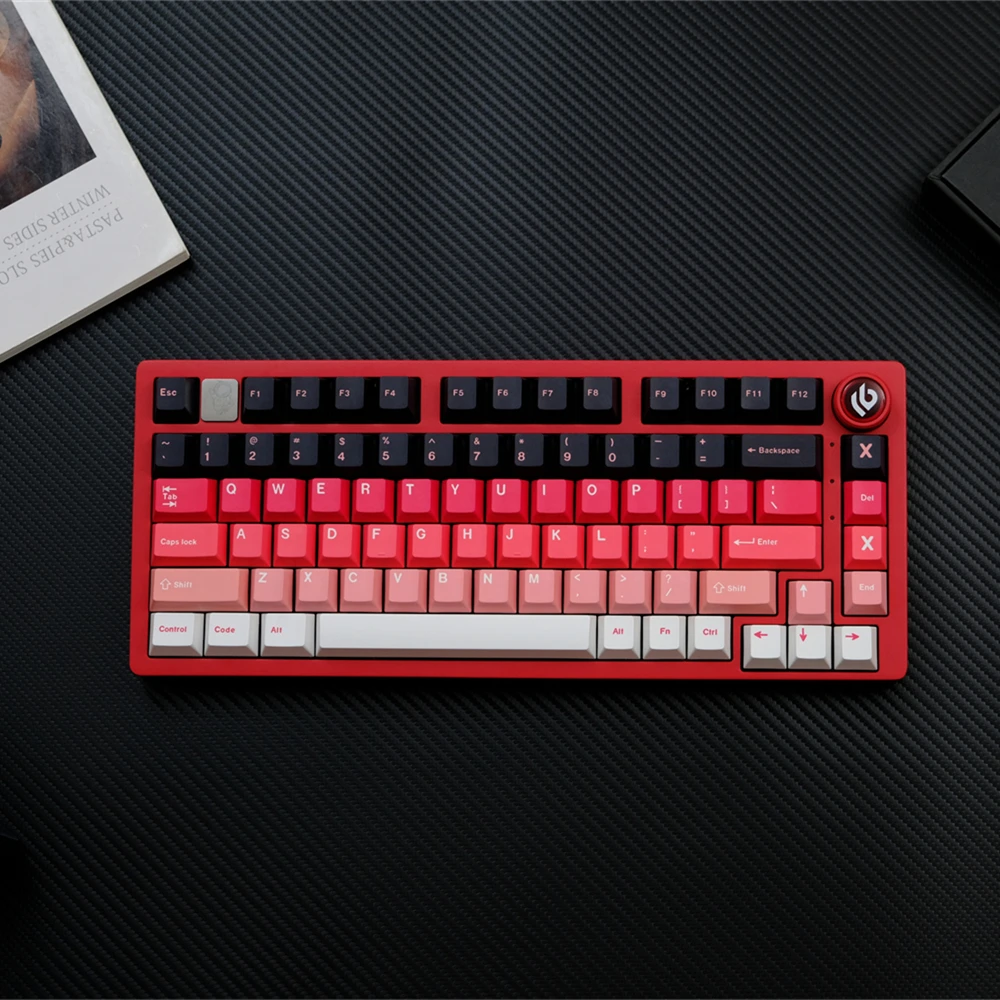 Gradual change first love, keycap PBT original height, thermal sublimation, mechanical keyboard cap