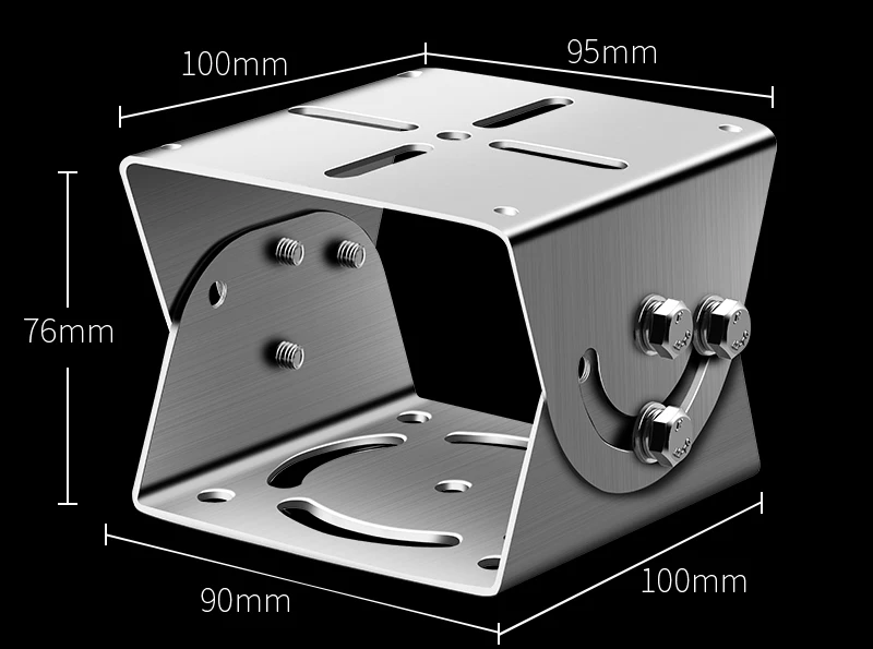 DS-1708ZJ Cardan Joint, 430 Steel and Stainless Steel PT Joint, Universal Joint CCTV Camera Mounting Bracket 360 Degree Adjust