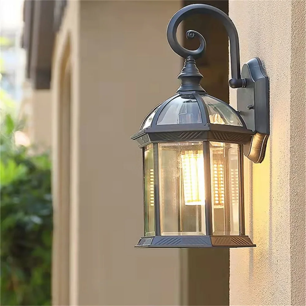 Blikkerige Outdoor Schansen Wandlampen Licht Led Klassiek Waterdicht Voor Thuis Balkon Decoratie