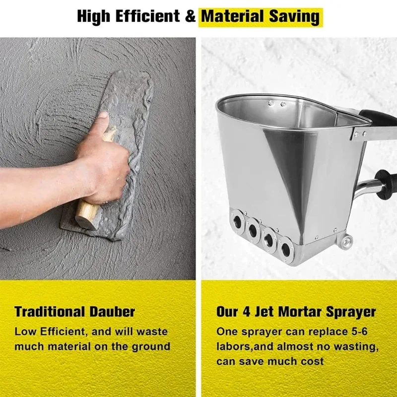 Fast Delivery Mortar Sprayer Wall Mortar Gun Spray Gun Stucco shovel Hopper Ladle Cement Air Stucco sprayer Plaster Hopper Gun
