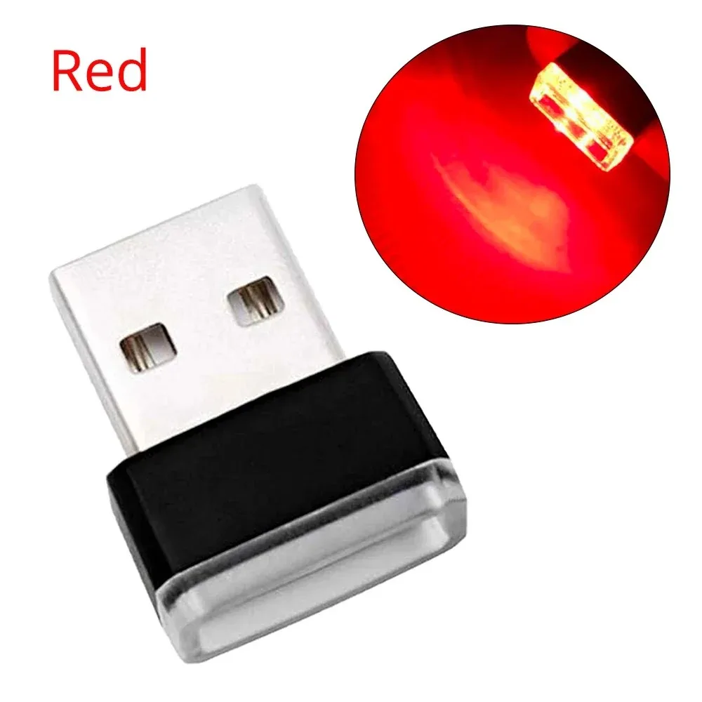 2/10pcs Mini USB LED Light Interior Lights Indoor Light Night Light Neon Lamp Atmosphere Lamp Backlight Decorative Ambient Light