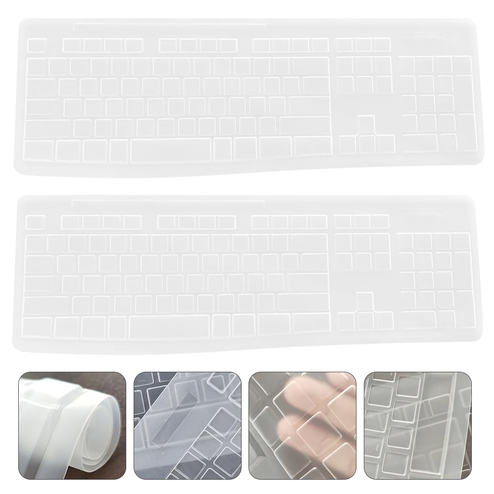 

2 Pcs Keyboard Film Protector Piano Anti-dust Cover White Silica Gel Protection