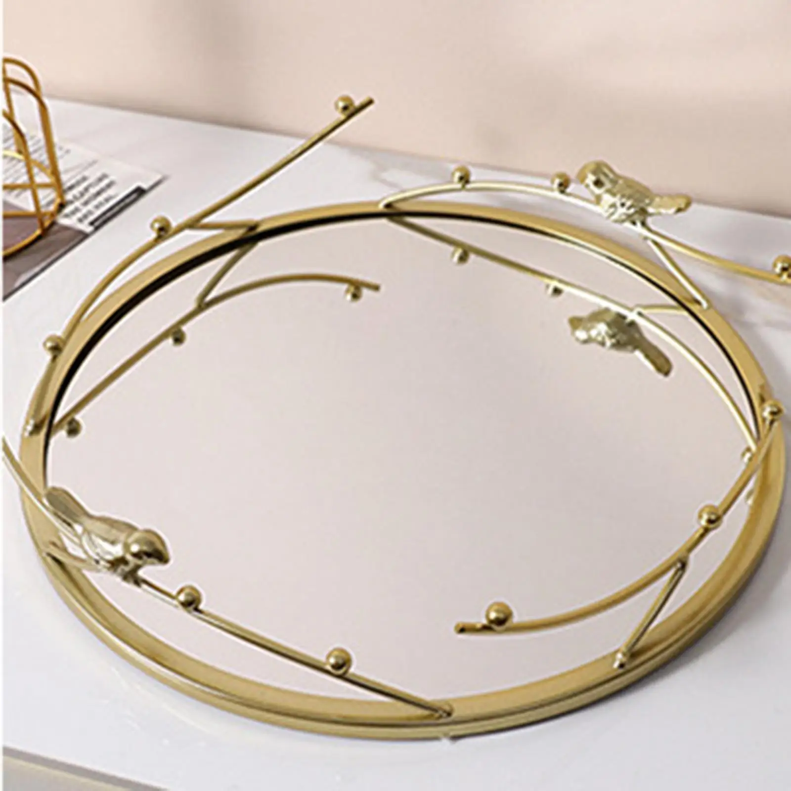 Decorative Mirror Tray Candle Holder Centrepiece Modern Jewelry Display