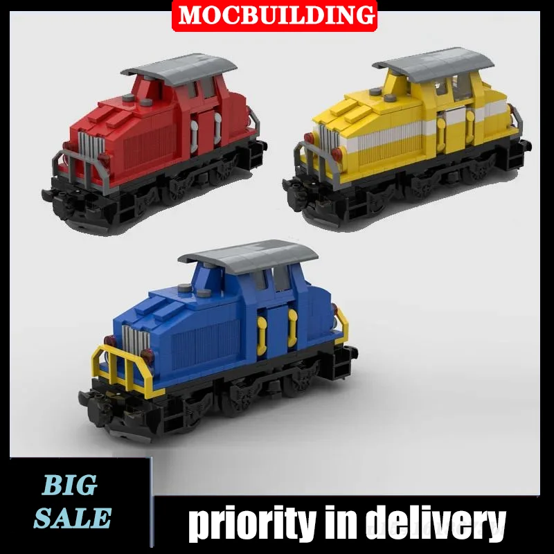 MOC Town City Train 500 C Blue Model Assembly Building Block Transport Vehicle Collection Toy Gifts