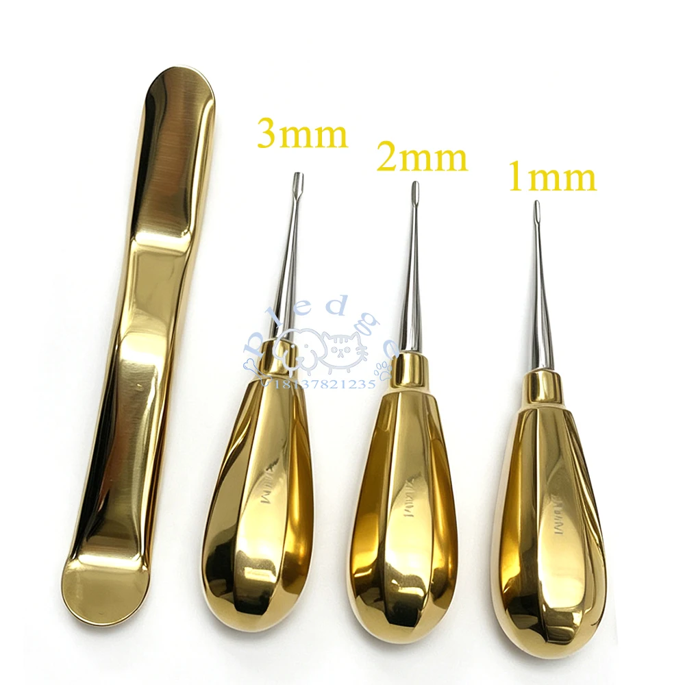 Veterinärmedizinisches Zahninstrumenten-Set, Zahnextraktions-Kit für Haustiere, Zahnheber, Zahnsonden, Zangen, Mundöffner für Hunde, Katzen und andere Tiere. – Detail 6