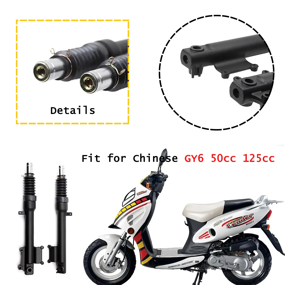 

Motorcycle Front Shock Absorber Assemblies Motorcycle Replacement Fit for Chinese GY6 50cc 125cc Motorcycle Scooter Roketa,Black