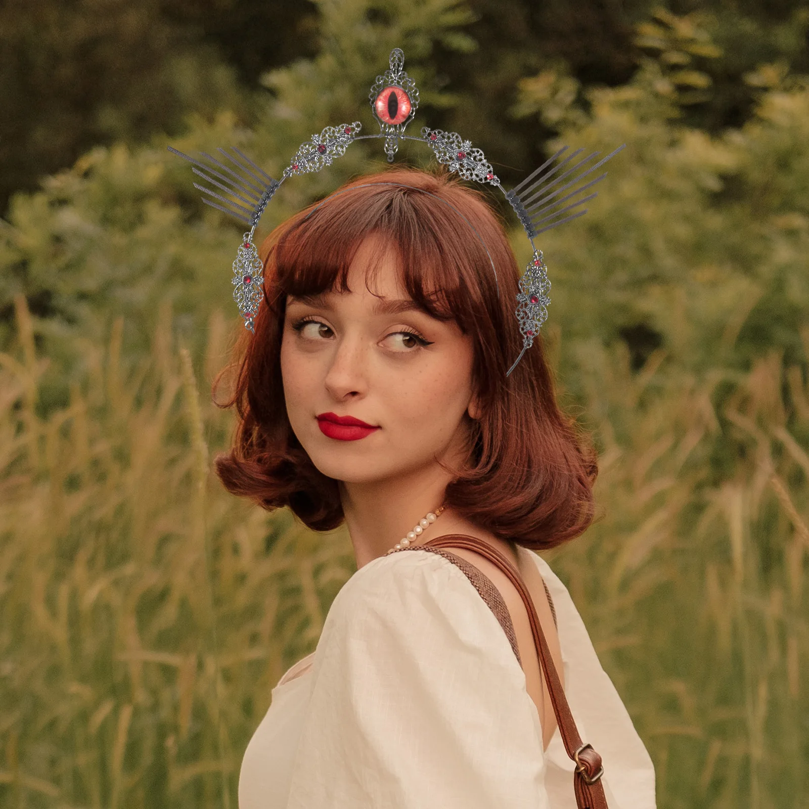 

1 Eye Crown Gothic Headpiece Lolita Accessories Halloween Hair B Adults Party Headdress Festive Crown