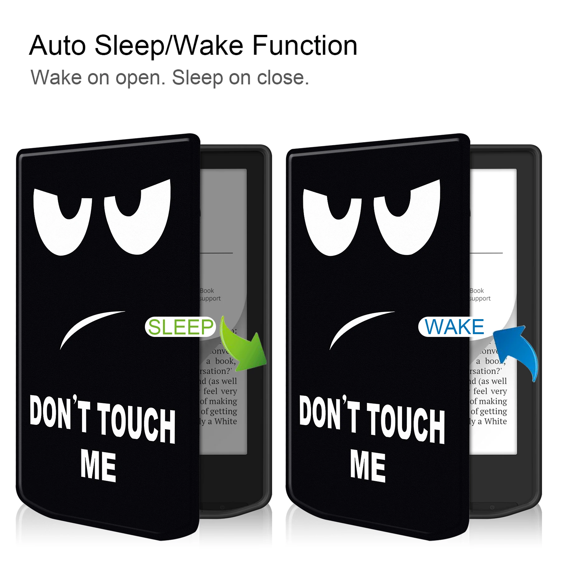 E-Reader Case For Pocketbook Verse Lite  /  Verse Pro PB634  /  Verse PB629 Pattern Print TPU + PU Cover - Don't Touch Me