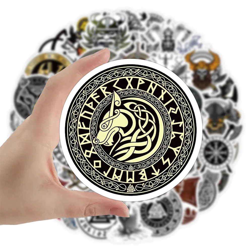 

10/50PCS Viking Logo Sticker Cool Graffiti Decoration Motorcycle Guitar Skateboard Luggage Phone Case Waterproof Decal Kids Toys