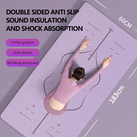 TPE Yoga Mat 6mm Pilates Mat Home Anti slip Shock Absorbent Soundproofing Fitness Mat Special Jumping Exercise Mat 183*60cm