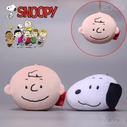 Snoopy Charlie Brown Plush Keychain Cute 3D Animation Modelings Figure Keyring Man Women Backpack Pendant Bags Accessories Gift