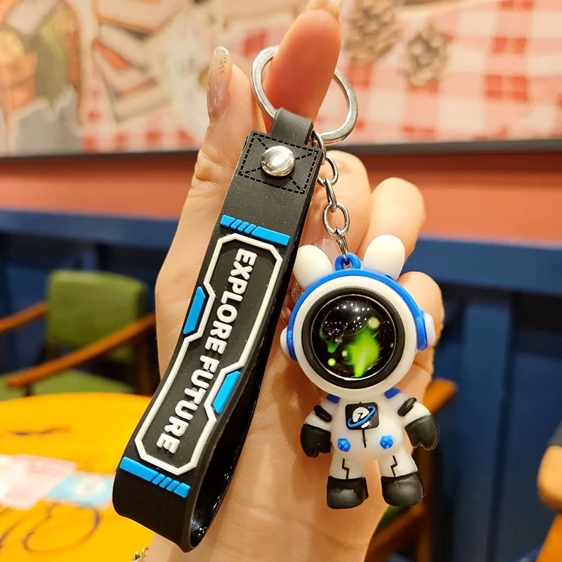 Cartoon Bear Keychain Astronaut Bear Doll Keyring Bag Pendant Couple Car Keyholder Creative Bag Charm Accessories - view 3