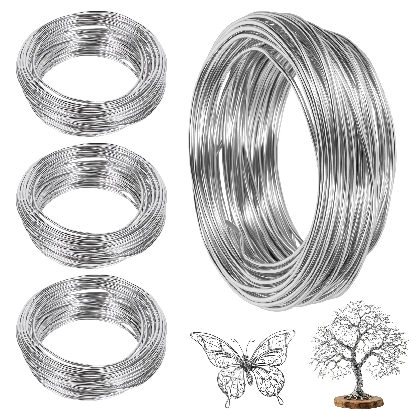 

2/4Pcs Aluminum Wire 2/3mm Flexible Metal Crafting Wire Feet Bendable Anodized Metal Wire for Jewelry Making Finding Accessories