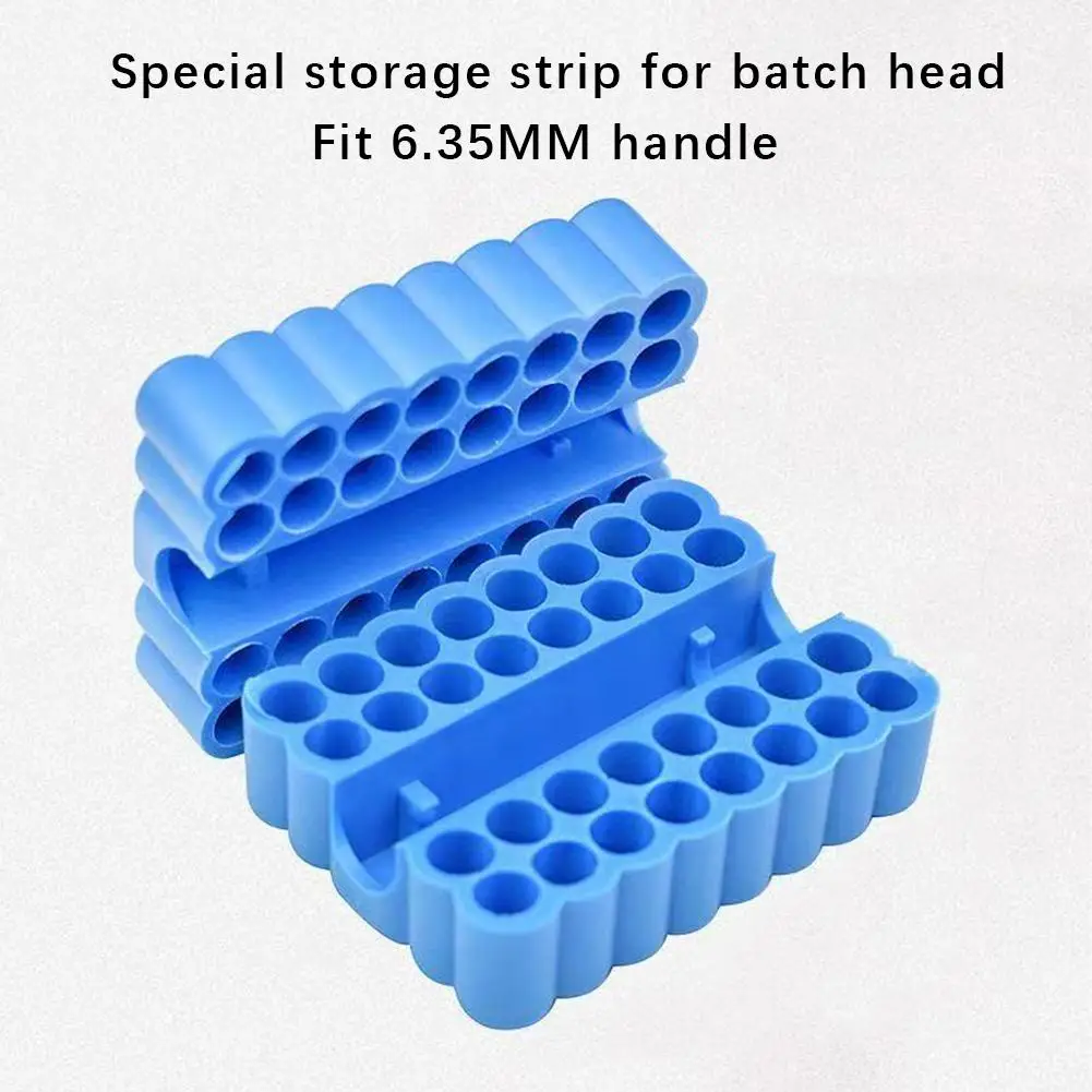2/4/6/8/10 Piece 32 Holes Hex Shank Screwdriver Bits Holder Soft Silicone Storage Tray Organizer Compact Size Portable Bits Rack