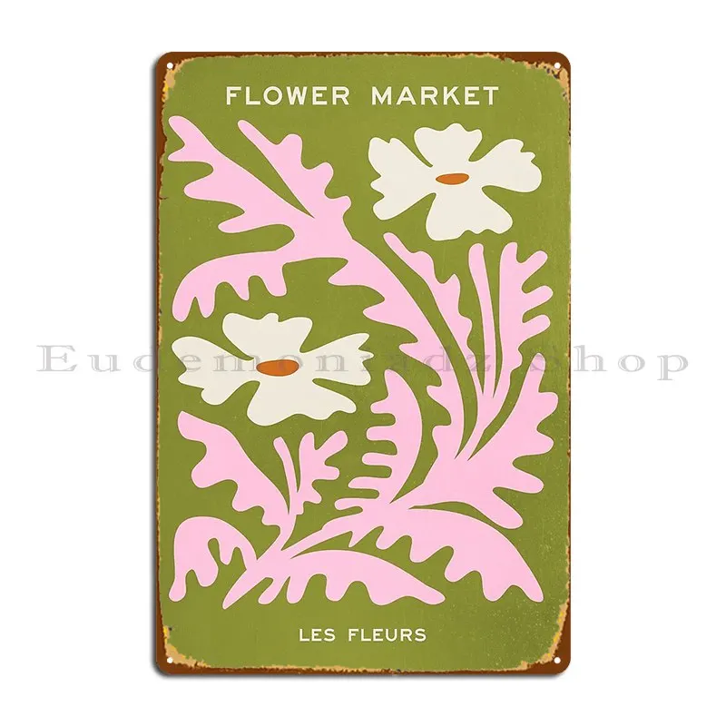 Cupid Les Fleurs Flower Market Color Series 10 Metal Sign Poster Garage Plaques Design Henri Matisse Tin Sign Poster