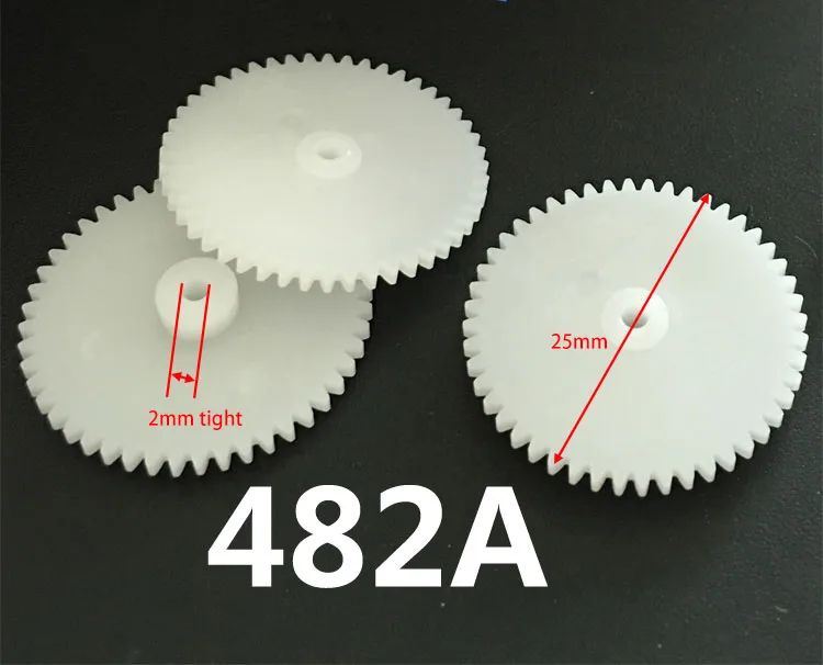 443A Dày 0.5M 23MM GEAR Mô Đun 0.5 44 Răng 3MM Lỗ Bánh Răng Nhựa Đĩa Phụ Kiện Đồ Chơi 10 cái/lốc