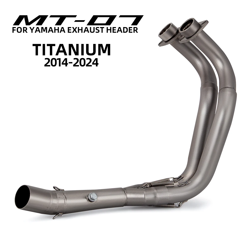 

Motorcycle Exhaust Manifold Street Bike Escape Front Link Pipe For Yamaha MT07 FZ07 XSR700 2014-2024 R7 2021-2026