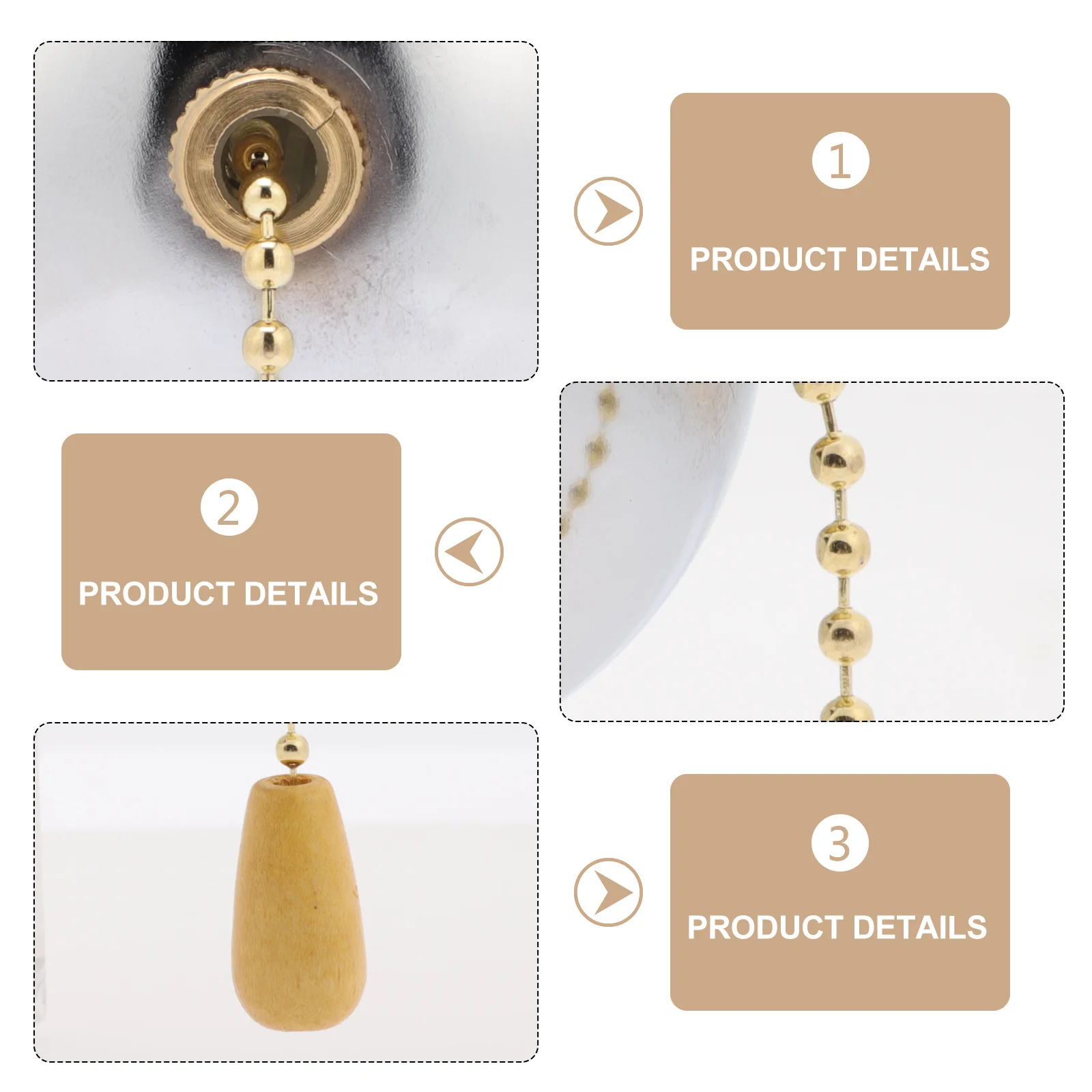 

2pcs Lamp Ceiling Fan Chandelier Metal Replacement Light Ceiling Fan Pull Rope Replacement Metal Lamp Pull Cord