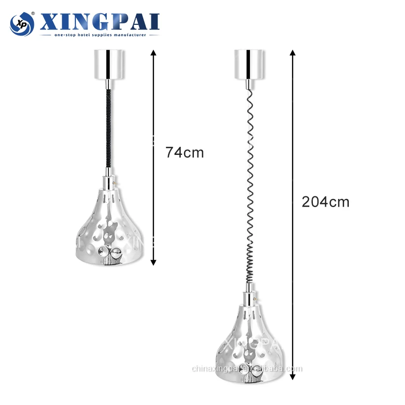 

XINGPAI Factory Direct Supply Buffet Dining Silver Stainless Steel Hammered Single Head Food Warmer Lamp