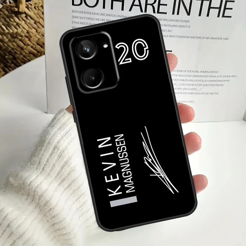 Kevin Magnussen F1 Case For Realme 9 10 11 12 Pro Plus GT5 GT Neo5 C21Y C25s C30 C31 C33 C35 C51 C53 C55 C67