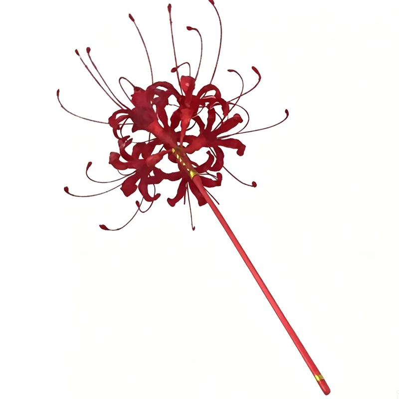 Game Wuthering Waves Phrolova Cosplay Artificial Flower Hand Prop Handmade Red Spider Lily Flowers Halloween Role Play Weaponry