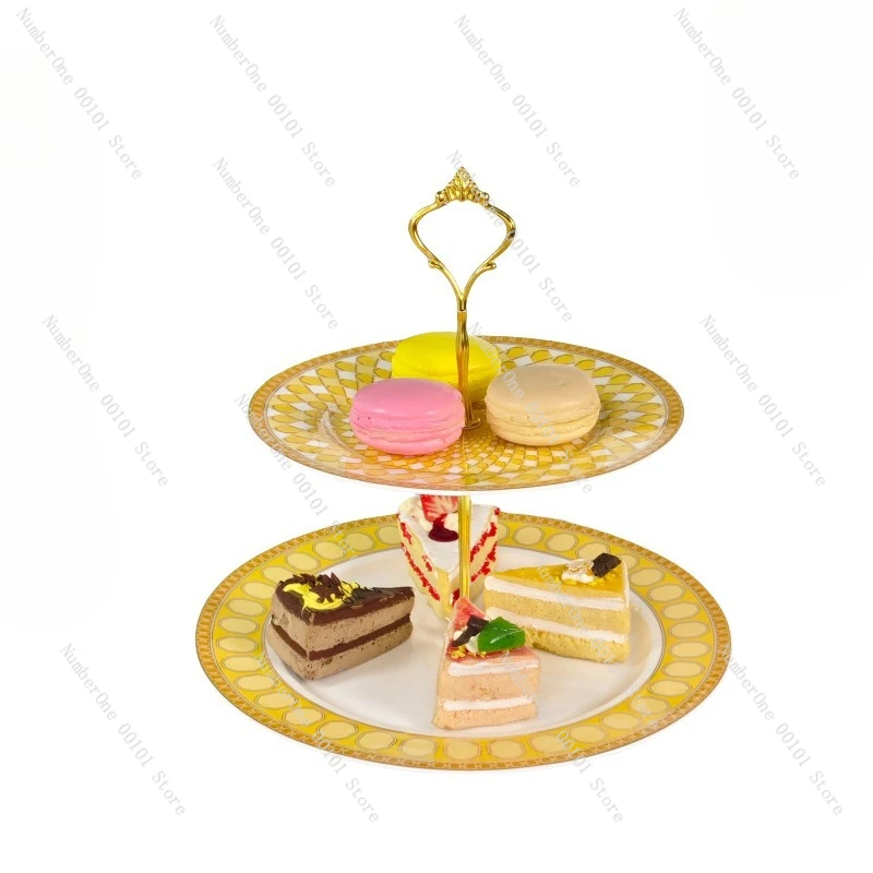 European 2-tier cake pan | Ceramic creative fruit plate