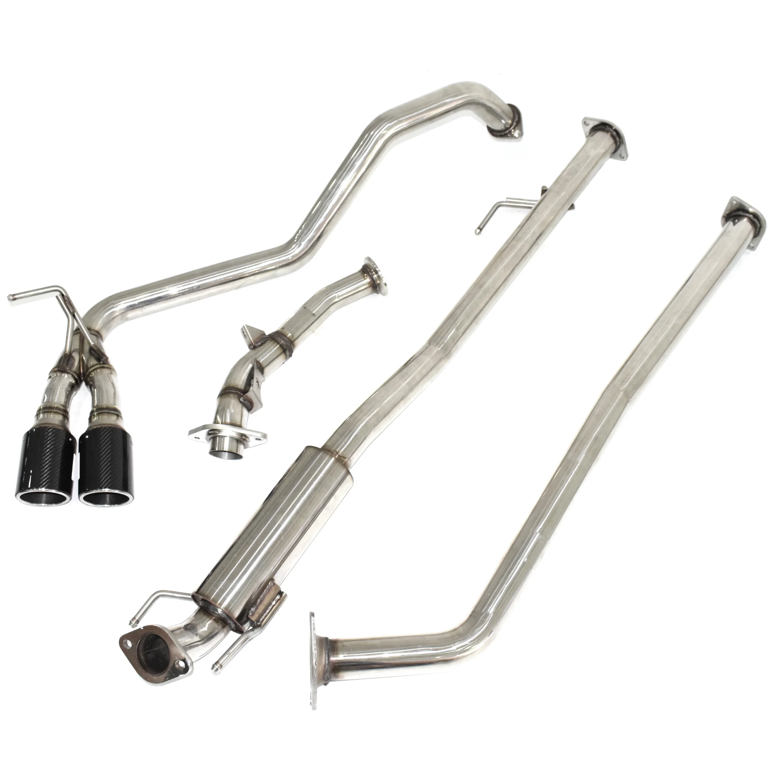 عادم خلفي للقطط لـ HKS Toyota Hilux Revo Side Twin ألياف الكربون المزدوج الذيل تلميح كاتم صوت أنبوب العادم نظام عادم الأداء