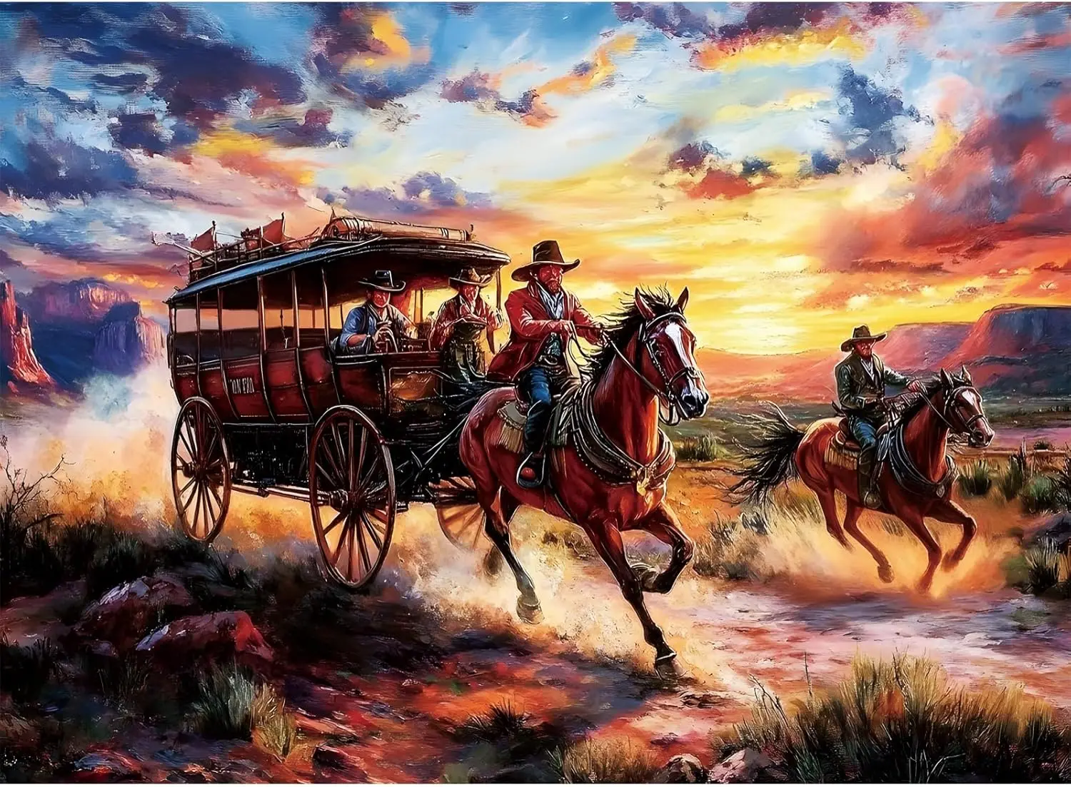 

Wild Horses Adults 120/300/500/1000 Pieces Wooden Jigsaw Puzzle Sunset Sky Puzzles Games Family Fun Toy Entertainment Toys Gift