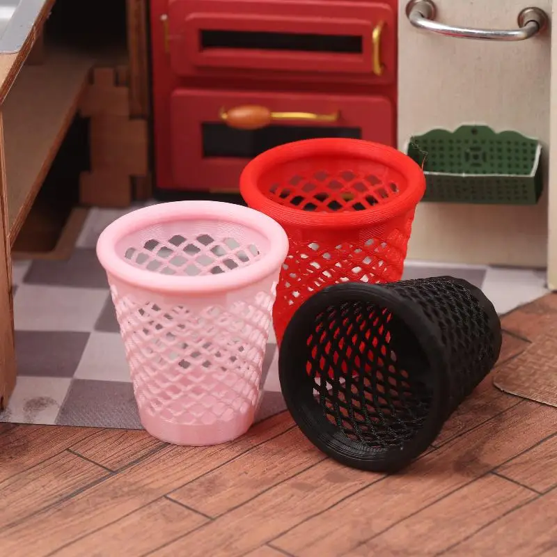 1/12 دمية صغيرة مجوفة سلة المهملات نموذج أثاث المطبخ اكسسوارات ل بيت الدمية ديكور الاطفال التظاهر اللعب اللعب هدية