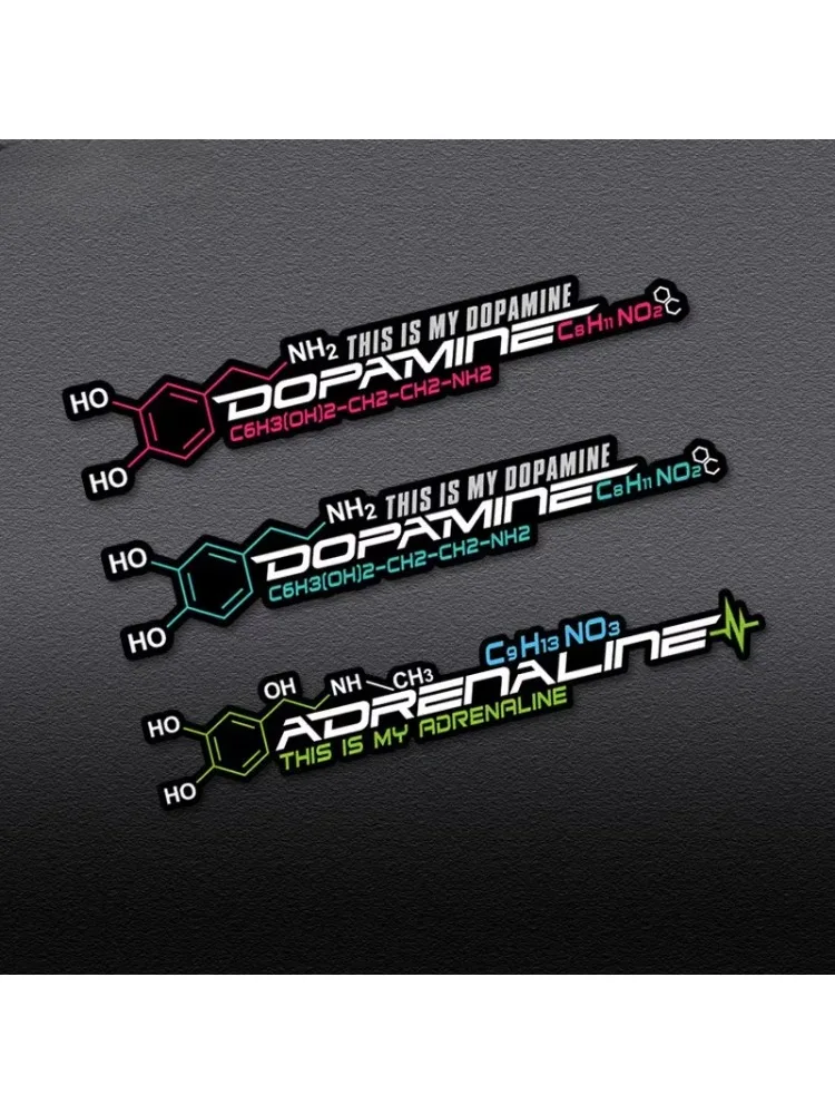 AliExpress NONE 2pcs Road Bike Dopamine Molecule Stickers, Long Scratch Cover Decal for Motorcycle, Helmet & Bicycle Frame
