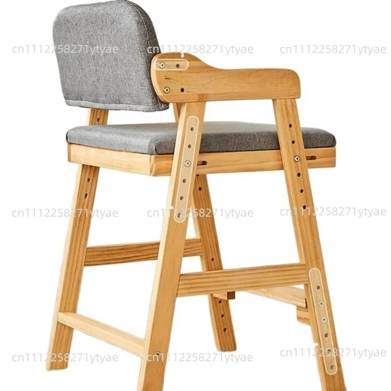 Chair Cushion Rotatable  Wood Backrest Dining Chair Dining