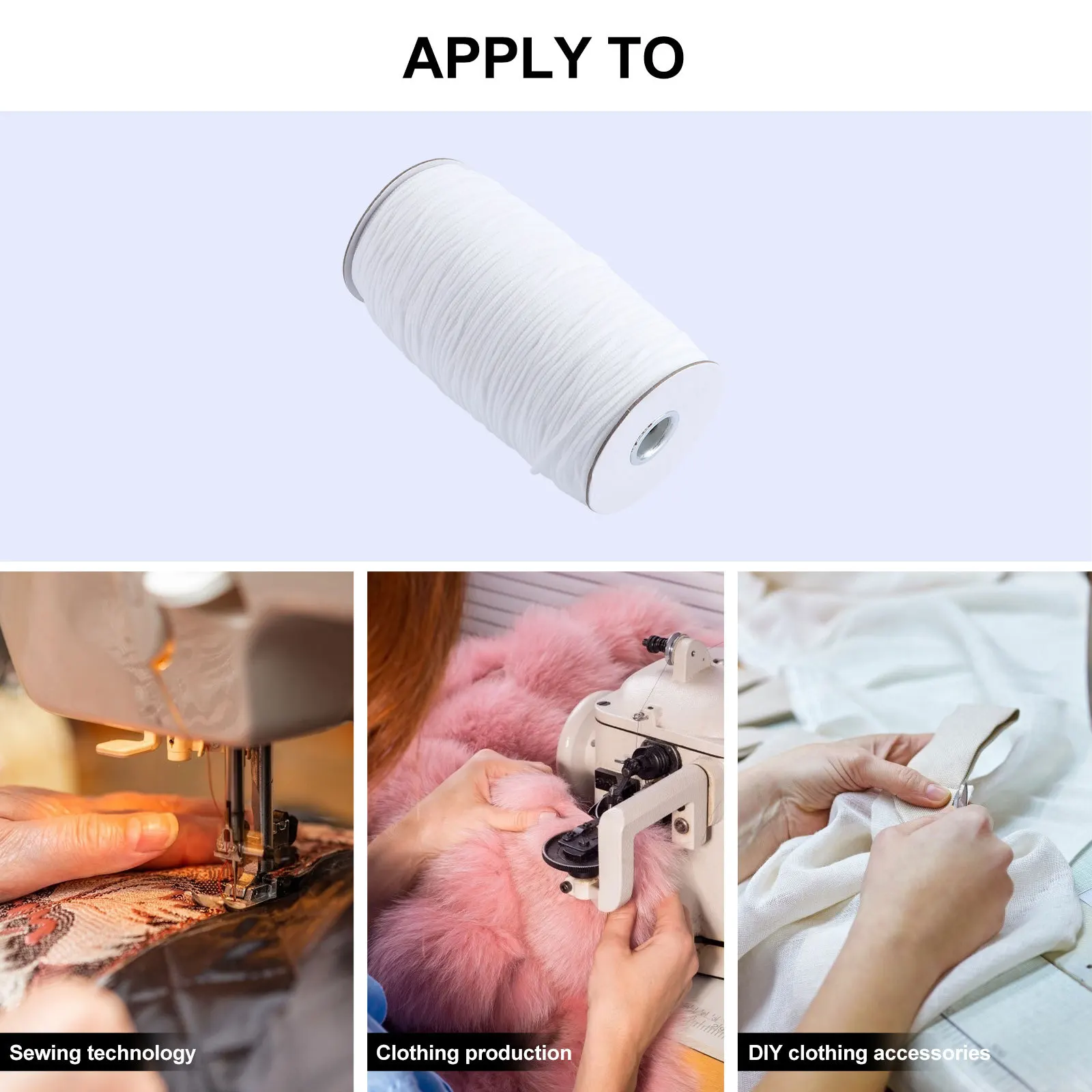 

180 м плоская полиэфирная эластичная лента 4 мм, белая для маски для лица, повязка для ушей, аксессуары для шитья, лента, эластичная лента для одежды