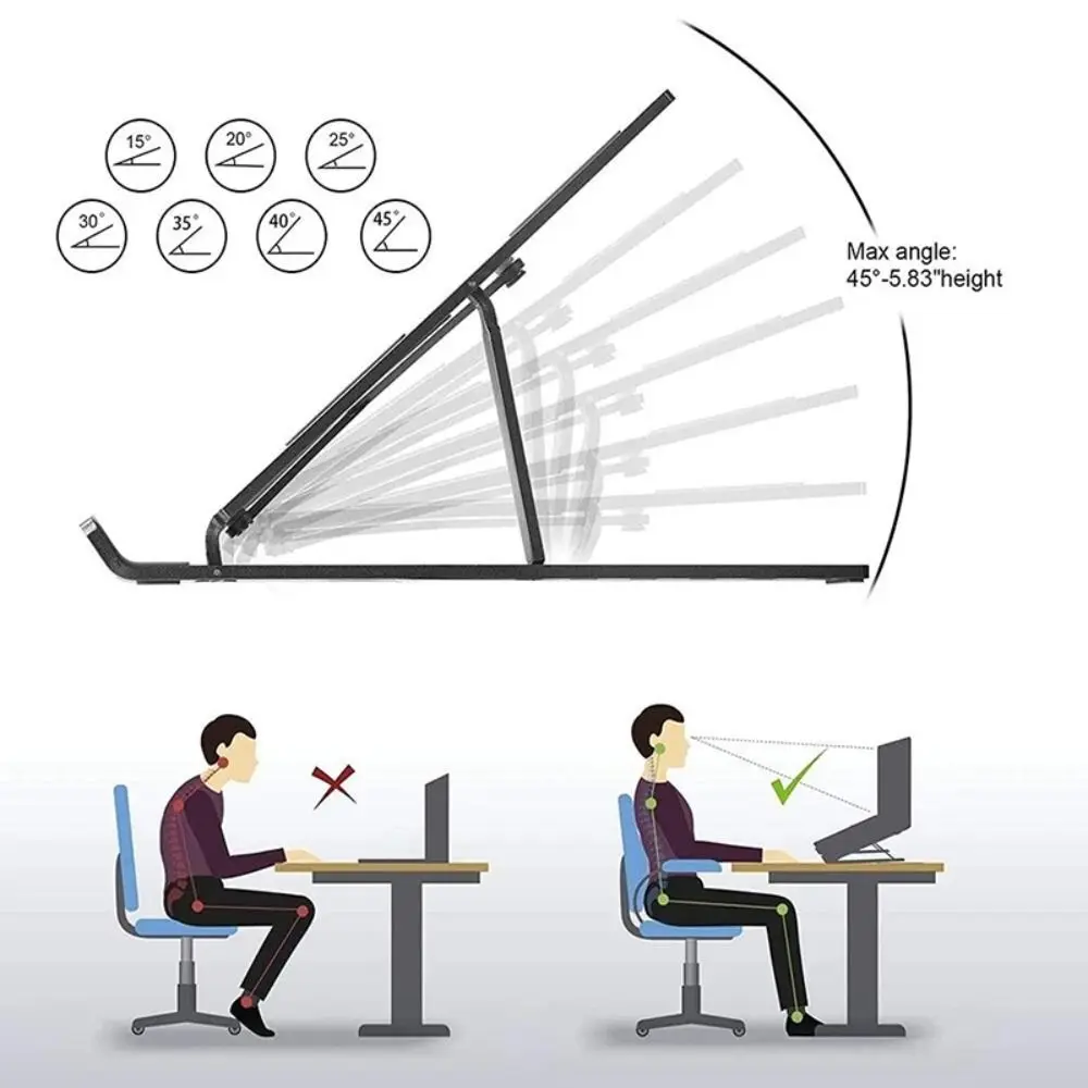 New Universal Laptop Stand Foldable Adjustable Notebook Holder Non-slip Laptop Cooling Base for Laptop/Tablet/phone