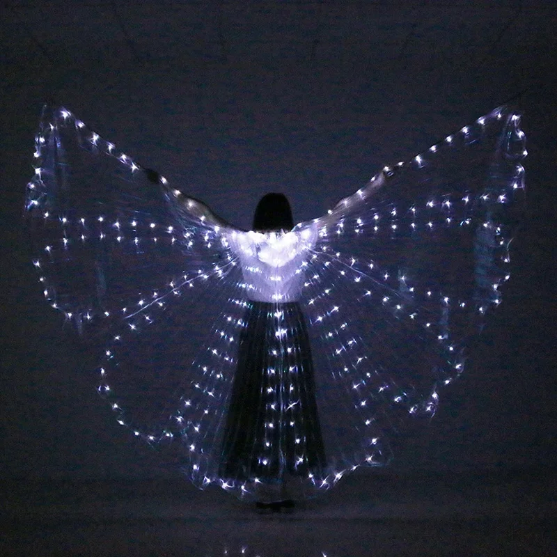 Kołnierze Bez Regulacji Torba Motyl Tańcik Brzucha LED Skrzydła Isis Rekwizyty Sceniczne Strój Taneczny Skrzydła LED Motyl