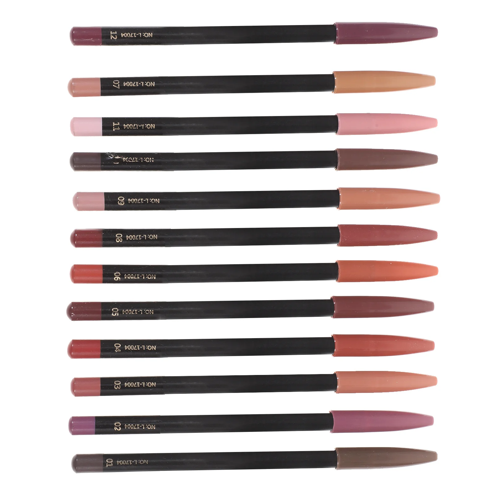 12 個のリップライナー防水ロングウェア精密リップラインペンシルナチュラル仕上げフルリップルックメイクアップツール女性用