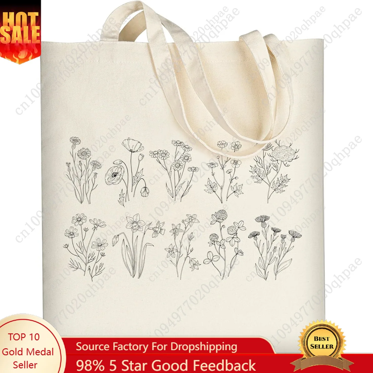 

AUSVKAI Canvas Tote Bag Aesthetic for Women, Cute Reusable Cloth Cotton Bags for College Shopping Beach Grocery Trendy Gifts