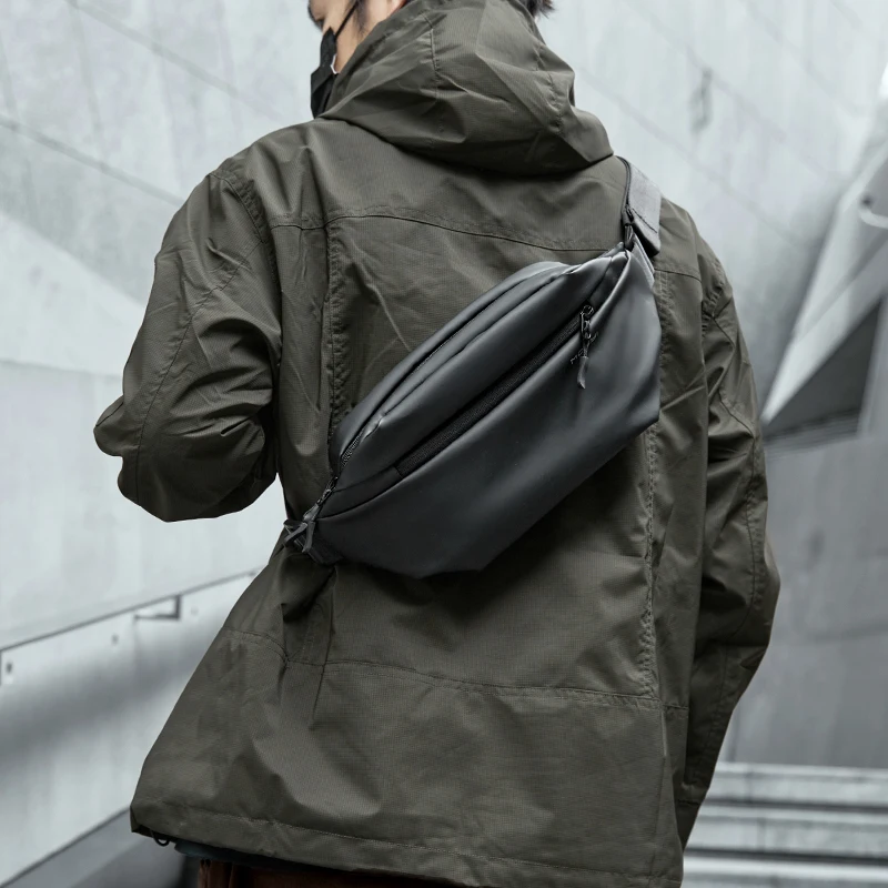 

MATE ELAN Fanny Bag for Men Waterproof Sling Bag with Magnetic Snap Bussiness Shoulder Bag for Traveling Sporting