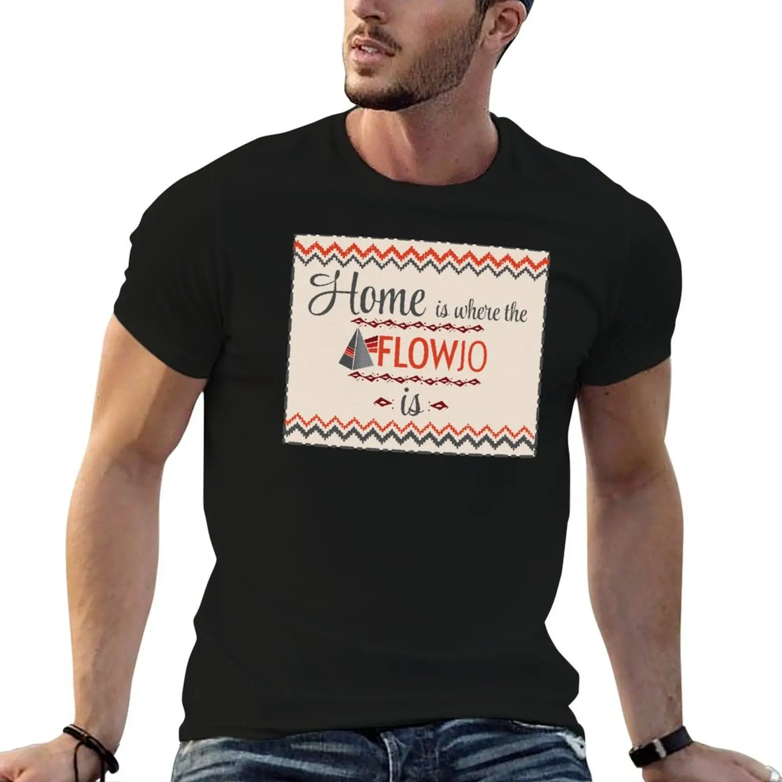 Home is where the Flowjo is - Science Emroidery T-Shirt t shirt for man man t shirts for men T-Shirt