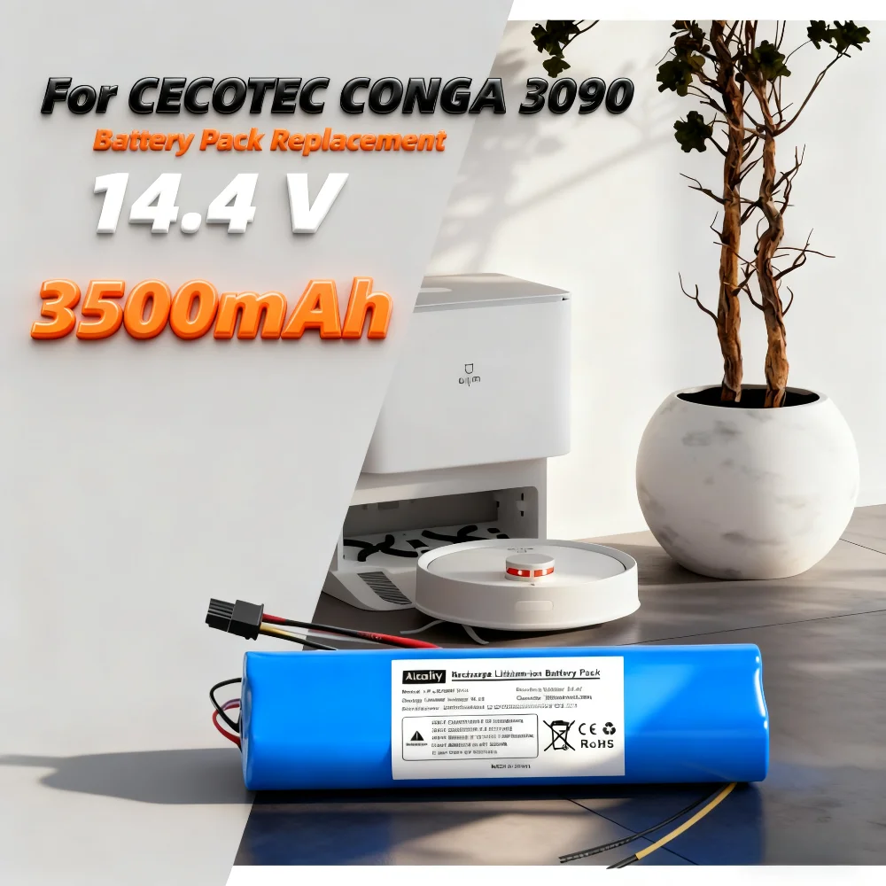 Battery Pack Replacement Accessories For CECOTEC CONGA 3090 14.4 V 3500 mAh 3091 3092 2090 1690 Robot Vacuum Cleaner