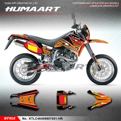 Humaart Motorcycle Graphics Decal Kit for KTM LC4 640 1998 1999 2000 2001 2002 2003 2004 2005 2006 2007, KTLC46409807001-HR