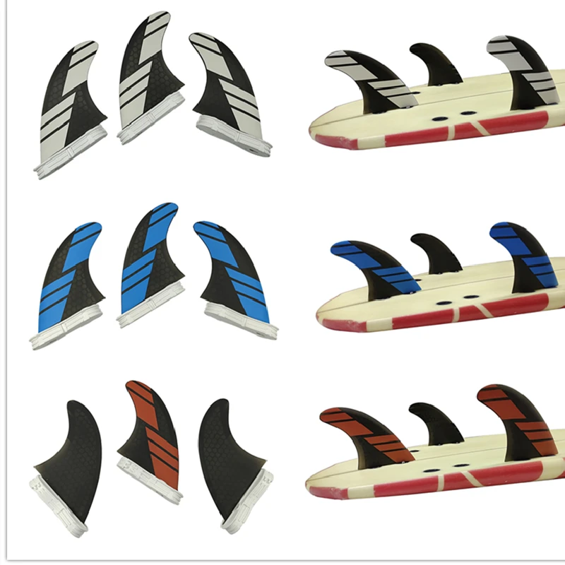 

UPSURF FCS SURF FINS M Thruster Tri Fins Sufring Quilhas Surfboard Fin Honeycomb Fiberglass UPSURF FCS 2 FINS Quillas Surf