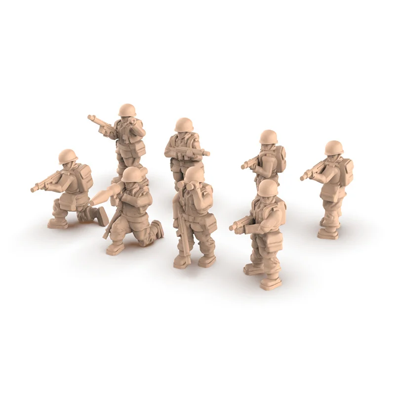 

1/72 1/64 1/35 WWII Soldier SCI-Fi Unpainted White Model Miniature 3D Print Figure Display Model Construction Toy For Collector