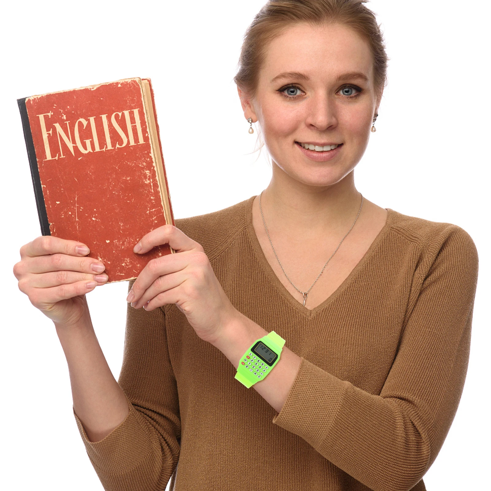 

2pcs Computer Watch For Portable Calculation Wristwatch Geometric Functions Birthday Gift Calculator For Office