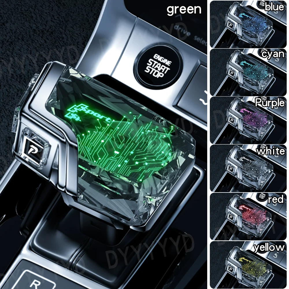 

For Geely XingyueL Boyue LED Crystal Gear Shift Knob Modification Decorative Cover Rear Shift Head Lever Car Special Accessories